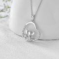 wholesale 925 Sterling Silver Elephant Pendant Heart-Shaped Necklace for Women Girls Mothers Day Gift-0-3