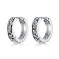 wholesale 925 Sterling Silver Music Notes Huggie Hoop Earrings for Women and Girls-0-0