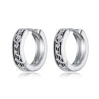 wholesale 925 Sterling Silver Music Notes Huggie Hoop Earrings for Women and Girls-Music Note Hoops