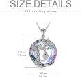 wholesale  Sterling Silver Evil Eye Necklace with Crystal Tree of Life Pendant -0-5