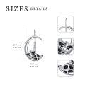 TOUPOP Sterling Silver Moon Animals Dangle Drop Hoop Earrings For Women-0-4