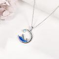 wholesale 925 Sterling Silver Dolphin Necklace with Moon and Stars - I Love You to the Moon & Back Pendant for Women Girls Mothers Day Gift-0-2