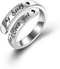wholesale TOUPOP Birthday Gifts For Her Semicolon Rings Gifts For Women Sterling Silver My Story Isn't Over Yet Ring Inspiration Open Adjustable Ring Fashion Jewelry Christmas Birthday Gifts For Mom Grandma Daughter Granddaughter -0-0