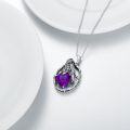 wholesale Sterling Silver Birthstone Raven Necklace for Women-0-4