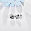 wholesale 925 Sterling Silver Round Celtic Knot Stud Earrings - Viking  for Him & Her-0-1