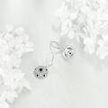 wholesale 925 Sterling Silver Round Soccer Ball Dangle Earrings Sports Gifts for Her-0-3