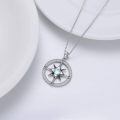TOUPOP Sterling Silver Moonstone Compass Pendant Necklace for Women-0-5