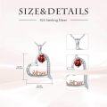 wholesale Birthday Gifts For Mom 925 Sterling Silver Heart Mom Necklace Birthstone Jewelry Mother's Day Christmas For Women Mother Grandma -0-5