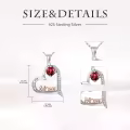 TOUPOP Sterling Silver Birthstone Heart Mom Necklace Gift for Women-0-5