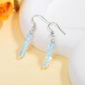 wholesale 925 Sterling Silver Rainbow Moonstone Drop Earring Set with 3 Balls and Twist Design-0-2