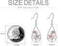 wholesale 925 Sterling Silver Rose Flower Teardrop Dangle Earrings for Women Girls  4cm Length-0-4