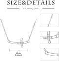 wholesale 925 Sterling Silver Cubic Zirconia Cross Pendant Necklace for Women Religious -0-4