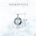 wholesale 925 Sterling Silver Blue Crystal Tree of Life Initial Necklace-0-3