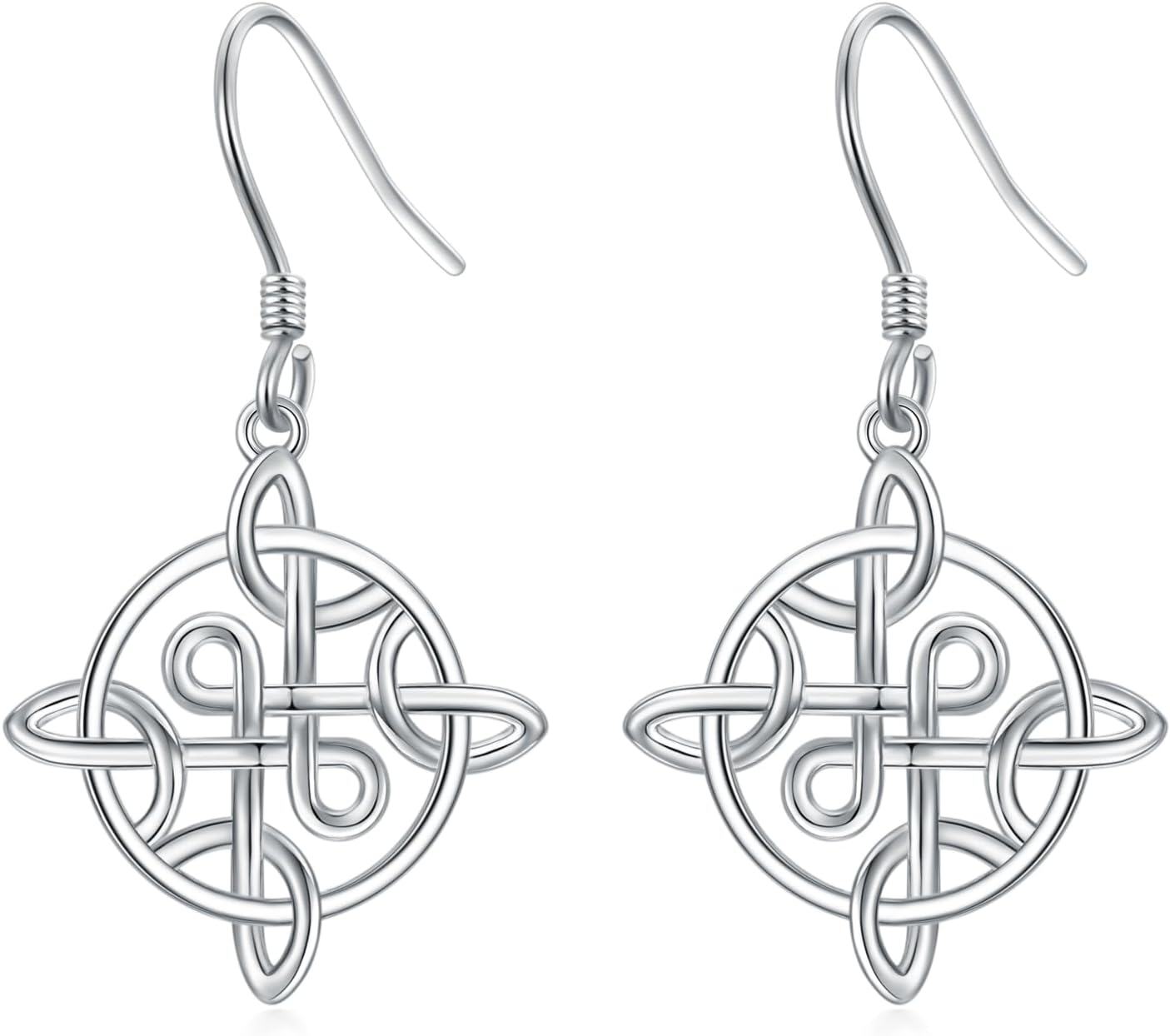 wholesale 925 Sterling Silver Celtic Knot Drop Earrings - Irish s for Women-0-0