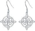 wholesale 925 Sterling Silver Celtic Knot Drop Earrings - Irish s for Women-0-0
