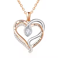 wholesale 925 Sterling Silver Snake Pendant Necklace with Birthstone for Women-04 Apr - Simulated Diamond