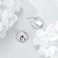 wholesale 925 Sterling Silver Cute Penguin Hoop Earrings for Women and Girls - 3CM Length-0-4