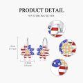 wholesale 925 Sterling Silver American Flag Flower Leverback Earrings - Patriotic Stars & Stripes Jewelry for Women-0-2