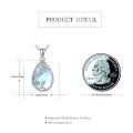 wholesale 925 Sterling Silver Teardrop Pendant With Floral Design-0-1