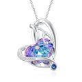 TOUPOP Sterling Silver Purple Crystal Nursing Necklace Gift For Nurses-0-0