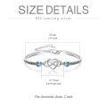 wholesale 925 Sterling Silver Blue Crystal Infinity Heart Bracelet for Daughter Friendship-0-3