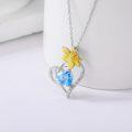 wholesale 925 Sterling Silver Birthstone Flower Necklace for Women-0-1