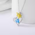 wholesale 925 Sterling Silver Birthstone Flower Necklaces Wholesale for Women-0-1