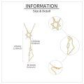 wholesale Gold 925 Sterling Silver Star Of David State Map Necklace - Israel/Africa/Texas  for Women Men Kids-0-3