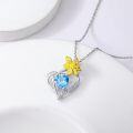 wholesale 925 Sterling Silver Birthstone Flower Necklace for Women-0-2