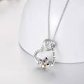 wholesale 925 Sterling Silver Infinity Love Bear Pendant Necklace-0-1