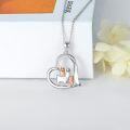 wholesale 925 Sterling Silver Llama Heart Necklace - Alpaca Jewelry Cute Llama Gifts for Women-0-2