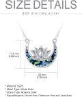 wholesale TOUPOP Lotus Necklace Sterling Silver Lotus Jewelry Abalone Shell Lotus Pendant Lotus Gifts For Women Girls Birthday Christmas -0-3