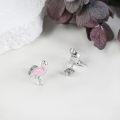 wholesale 925 Sterling Silver Flamingo Stud Earrings Animal s for Women-0-3