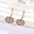 wholesale Rose Gold 925 Sterling Silver Celtic Knot Drop Earrings for Women -0-4