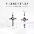 TOUPOP Sterling Silver Birthstone Cross Urn Necklace for Ashes with Filler-0-5