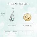 wholesale 925 Sterling Silver 925 Teardrop Mermaid & Starfish Drop Earrings w/Abalone Shell & Green Enamel-0-1