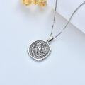 wholesale 925 Sterling Silver Round Saint Christopher Protect Us Medal Pendant Necklace-0-2