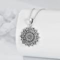 wholesale 925 Sterling Silver Lotus Flower Pendant Necklaces for Women Mother's Day  Ideas-0-2