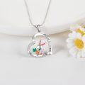 wholesale 925 Sterling Silver Love You Forever Bunny Carrot Heart Pendant Necklace for Women and Girls-0-1