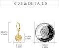 wholesale 14K Gold Filigree Teardrop Leverback Dangle Earrings for Women - Birthday Gift Ideas-0-2