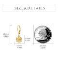 wholesale 14k Gold Drop Earrings With Intricate Filigree Design-0-2