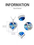 TOUPOP Sterling Silver Abalone Shell Heart Crystal Sea Turtle Necklace-0-4
