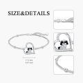 wholesale 925 Sterling Silver Heart Shih Tzu Dog Bracelet s for Women-0-2