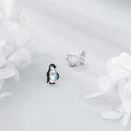 wholesale 925 Sterling Silver Penguin Stud Earrings with Blue Stone for Women and Girls-0-5