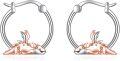 wholesale 925 Sterling Silver Dinosaur Hoop Earrings - Adorable Gift for Girls & Women-0-0