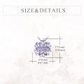 wholesale  925 Sterling Silver Light Purple Cubic Zirconia June Birthstone Flower Necklace for Women-0-3