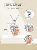 wholesale 925 Sterling Silver Mask & Roses Pendant Theatre Themed Necklace for Women Gifts in Box-0-1