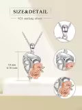 wholesale 925 Sterling Silver Mask & Roses Pendant Theatre Themed Necklace for Women Gifts in Box-0-1