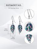 wholesale 925 Sterling Silver Leaf Opal Drop Earrings - Mother's Day Gifts for Women-0-23