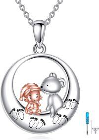 wholesale  Sterling Silver Teddy Bear Sister Mother Father Grandmother Cremation Memorial Pendant -Teddy Bear